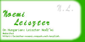 noemi leiszter business card